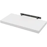 Woltu Wandboard Wandregal CD DVD Regal Bücherregal Schweberegal Holz Board 25x22.9x3.8cm weiß für Büro, Wohnzimmer, Schlafzimmer, Küche RG9365ws