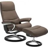 Stressless Fußhocker "View", mit Signature Base,Gestell Schwarz grau