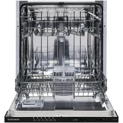 Telefunken Geschirrspüler vollintegrierbar 60 cm, Einbau Spülmaschine, 12 Maßgedecke, 6 Programme, AquaStop, GEV6012D