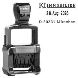 Trodat Datumstempel mit Text individualisierbar 5430 Schwarz 1 St.