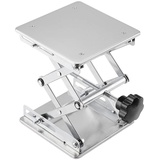 Labasics Laborhebebühne, 150 x 150 mm Lab Jack Scherenständer Hubtisch aus Edelstahl, Hebebühne Labor, Erweiterbarer Hebehöhenbereich von 75 mm bis 260 mm, Maximal Unterstützte Gewicht 10 KG