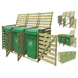 vidaXL Mülltonnenbox für 3 Tonnen 240 L Imprägniertes Holz