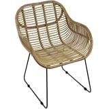 animal-design Rattanstuhl VENUS NATUR Retro Lounge Loft Terrasse stabil Armlehne