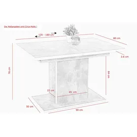 Hela Esstisch Alice T 120x80cm