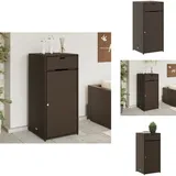 Vidaxl - Gartenschrank Braun 55x55x111 cm Poly Rattan - Outdoor-Schrank - Gartenschrank - Gartenmöbel - Rattan Gartenmöbel - Polyrattan