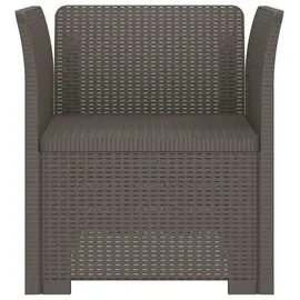vidaXL 1-Sitzer Sessel Rattan-Look PP Hellgrau