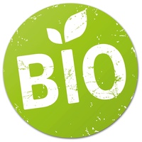 Finest Folia 500x Produkt Aufkleber Bio, Vegan, Glutenfrei, Laktosefrei, Vegetarisch, (R002 Bio)