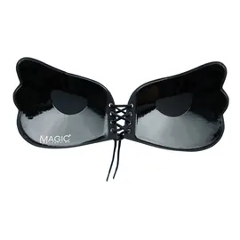 Magic Bodyfashion Klebe-BH MAGIC BODYFASHION "Va-Va-Voom Bra", Damen, Gr. Cup D, schwarz, Obermaterial: 85% Polyamid, 15% Elasthan, BHs Klebe-BH, vorn mit Schnürung