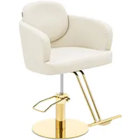 Physa Salonbedarf, Friseurstuhl Fussstütze höhenverstellbar Barber-Stuhl 200 kg Winsford Creme&Gold