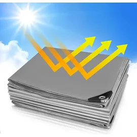 Woltu Abdeckplane 2 x 3 m Grau-Grün