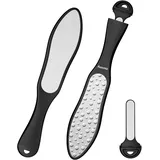 Auxmir Hornhautentferner Hornhautfeile Upgrade, 3 in 1 Grobe Feine Mini Hornhauthobel für Fußpflege, Doppelseitig Edelstahl Fußfeile Hornhautraspel, Professionelle Pediküre zum Hornhaut Entfernen