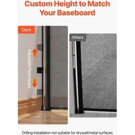 Vevor Einziehbares Hundegitter verstellbar 515 cm / 99 cm Kunststoff