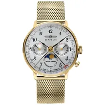 Zeppelin Hindenburg Mondphase Edelstahl 36 mm 7039M-1