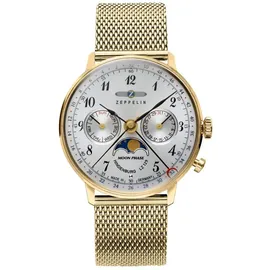 Zeppelin Hindenburg Mondphase Edelstahl 36 mm 7039M-1