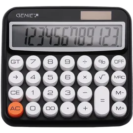 GENIE 612 BK Taschenrechner Desktop Einfacher Taschenrechner Schwarz,