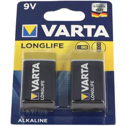 Varta Batterie Alkaline E-Block 6LP3146 9V Longlife Power Retail Blister (2-Pack)