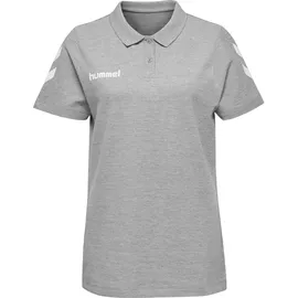 hummel GO Baumwoll Poloshirt Damen grey melange XS
