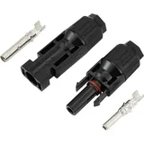 TRU Components PV-Solar Stecker- und Buchsenset IP67 TC-13805728 Schwarz