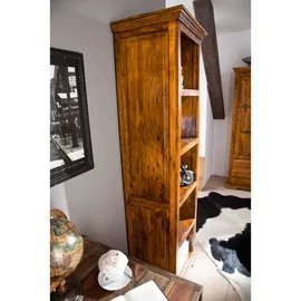 Massivmoebel24 Bücherregal 54 x 44 x 195 cm Honig
