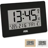 ADE Funkuhr digital schwarz