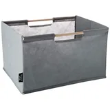 Domopak Living 8001410070395 Korb Breite mit Ärmellänge, Polypropylen/Papier Karton/Holz, Mehrfarbig, 28 x 38 x 23 cm