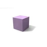 Kloris Stuhl Puff Tisch, Glicine, 45 x 45 cm