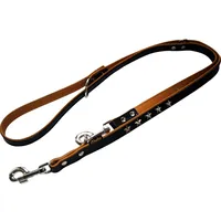 Heim Hunde-Vorführleine Stern Breite 18 mm Länge 200 cm Schwarz-Natur