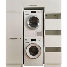 laundreezy Waschmaschinenschrank 167,5 x 200 x 67,5 cm Weiß Metall