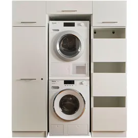 laundreezy Waschmaschinenschrank 167,5 x 200 x 67,5 cm Weiß Metall