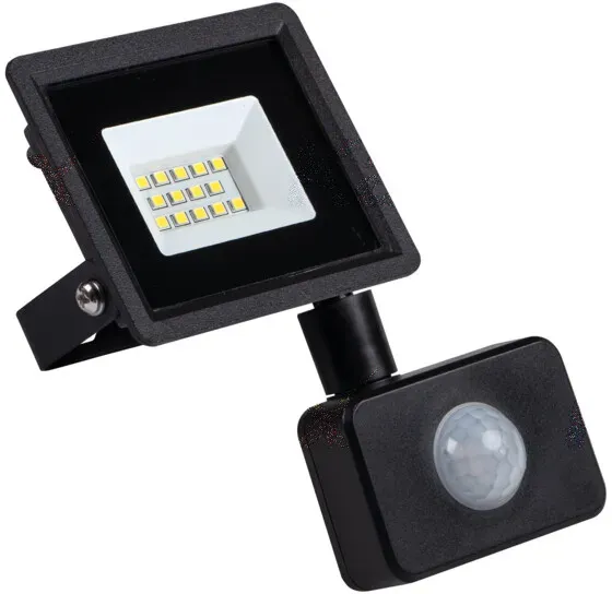 Kanlux miLEDo LED Außenstrahler GRUN 10W schwarz mit PIR-Sensor - neutralweiß (4000K)