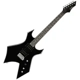 Rocktile Warhead E-Gitarre - Rocktile Heavy-Series - Korpus: Linde - 2 Humbucker Tonabnehmer - 24 Bünde - Griffbrett aus selektiertem Hartholz - Vintage String Thru Tremolo - Black Gloss