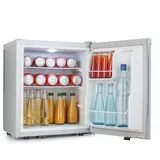 Klarstein Table Top Kühlschrank HEA3-HappyH-38l-SLC 10046360, 51 cm hoch, 43 cm breit, Bier Hausbar Getränkekühlschrank Hotel Mini Fridge silberfarben