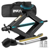 IMAYCC Wagenheber-Set für Mercedes Benz, 2,5 t Scherenwagenheber mit 2 Wagenheber-Gummiauflagen, Mercedes-Zubehör, robuster Stahl-Hebebühne, tragbarer Reifenwagenheber, Notfall-Set