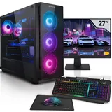 Megaport Komplett Set Gaming PC AMD Ryzen 7 5700G - 27" Monitor - Vega 8 - 32GB RAM - 1TB M.2 SSD - Windows 11 - 1508-DE