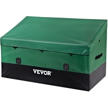 Vevor 660L Auflagenbox Außenbereich 155x63x75cm Gartenbox aus PE-Plane auf industriellem Niveau Wasserdicht Luftdurchlässig Aufbewahrungsbox Truhe Gartenbox, Grün & Schwarz