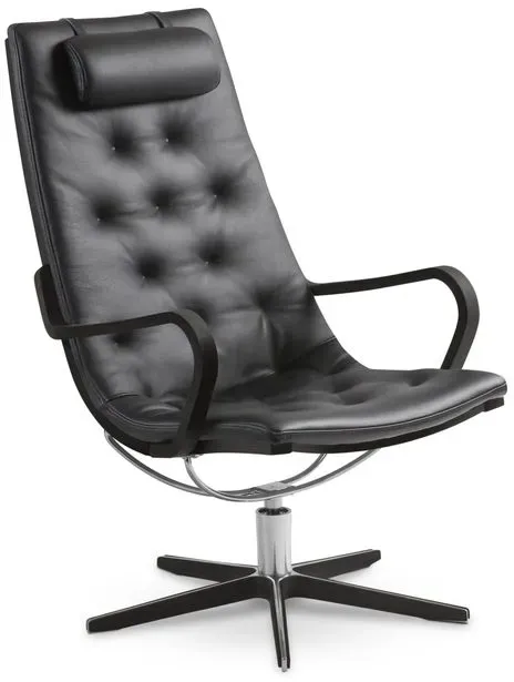 Conform Sessel Life Eiche schwarz Leder Black