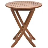 Gardenson Gartentisch, Natur, Holz, Akazie, massiv, rund, eckig, 65x1x65 cm, FSC 100%, klappbar, Gartenmöbel, Gartentische, Klapptische
