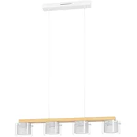 EGLO Portico-Z 4-flg. Ø 81,5 cm Holz weiß
