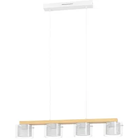 EGLO Portico-Z 4-flg. Ø 81,5 cm Holz weiß