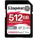 Kingston Canvas React Plus V60 R280/W150 SDXC 512GB, UHS-II U3, Class 10 (SDR2V6/512GB)