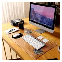 Schreibtischunterlage Transparent, 120 x 60 cm, PVC klare große Tischmatte, rutschfeste runde Kanten, wasserdichter Tischschutz, Schreibtischmatte... - Transparent