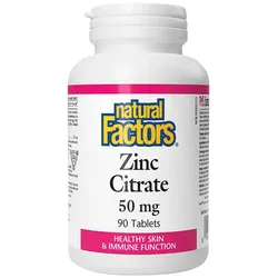Natural Factors NATURAL FACTORS ZINC CITRATE 50 MG (90 TABLETS) (90 Tabletten)