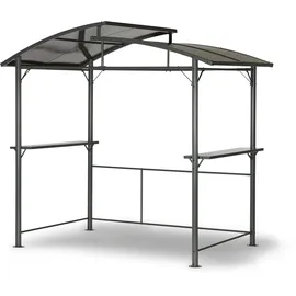 LECO Profi-Grillpavillon XXL 2,75 x 1,65 m grau/braun