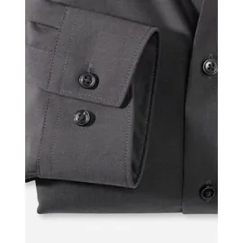Olymp Businesshemd OLYMP Luxor, comfort fit, Herren, Gr. 45, Normaler Arm, anthrazit, 100% Baumwolle, Hemden,