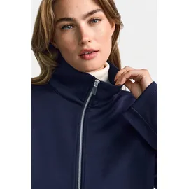 richroyal Sweatjacke RICHROYAL, Damen, Gr. L, midnight blau, Sweatware, Obermaterial: 45% Viskose, 44% Polyester, 11% Elasthan, normal, Sweatjacken Sweatjacke, Tunnelzug-Saum, Stehkragen, regular fit