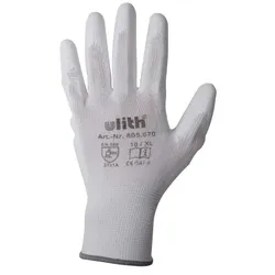 Arbeitshandschuhe Handschuhe PU / Nylon Feinstrick weiß Größe 10