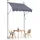Vevor Klemmmarkise 150 x 120 cm grau