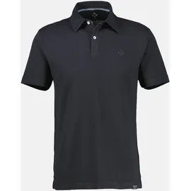Lerros Basic Poloshirt mit Logostick, unifarben - Black - S