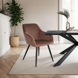 Tectake Marilyn 2 St. Samt braun/schwarz