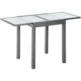 Merxx Balkonausziehtisch 65 x 65 x 75 cm Schwarz/Grau